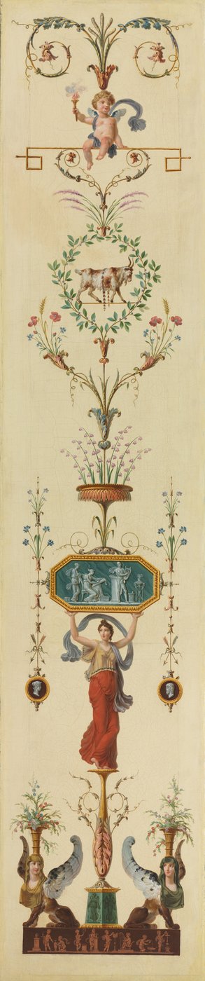 Panel dekoracyjny, lata 90. XVIII wieku. autorstwa Pierre Rousseau