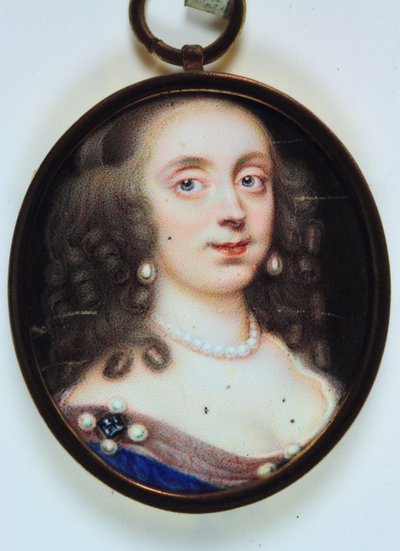 Pani o imieniu Elizabeth Rogers, wicehrabina Mansfield (akwarela na kości słoniowej) autorstwa Pierre Signac