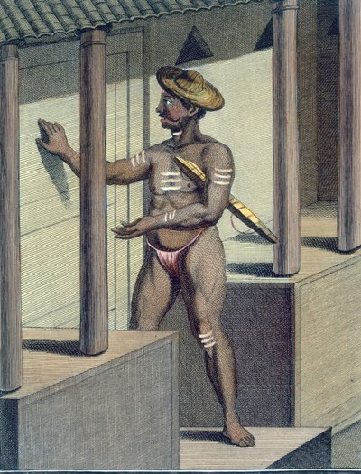 Carépatré Pandaron (wielbiciel religijny ślubował milczenie), grawerowane przez Poissona, z „Voyage aux Indes et a la Chine” autorstwa Pierre Sonnerat