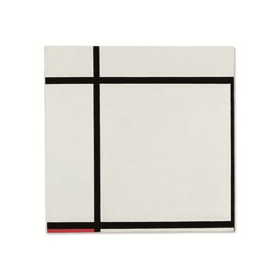 Skład II, z czerwonym autorstwa Piet Mondrian