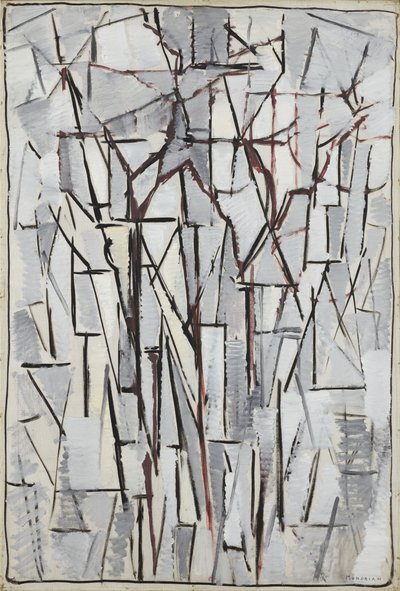 Drzewa kompozycyjne 2, 1912-13 autorstwa Piet Mondrian