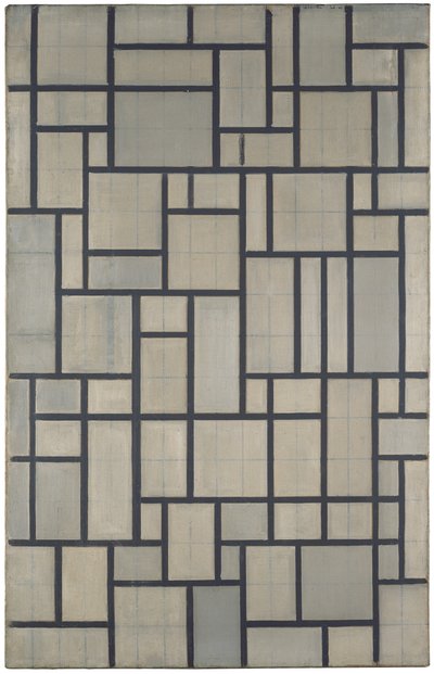 Kompozycja z siatką 2 autorstwa Piet Mondrian