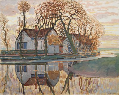 Farma w pobliżu Duivendrecht, ok. 1916 autorstwa Piet Mondrian