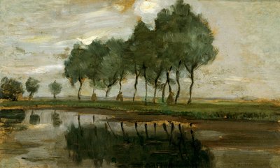 Krajobraz drzew w pobliżu Gein autorstwa Piet Mondrian