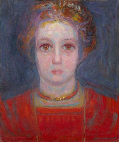 Portret dziewczyny w czerwieni, 1908. autorstwa Piet Mondrian