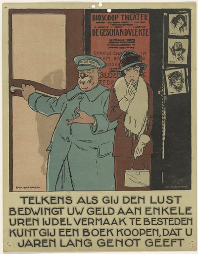 Portier do kina Kampania promująca książkę (tytuł serii) autorstwa Piet van der Hem