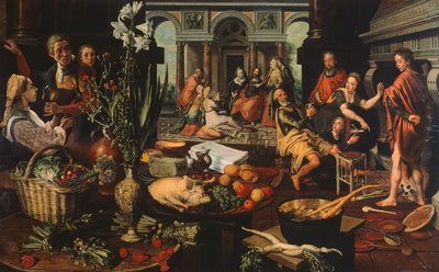 Chrystus w Domu Marty i Marii — Pieter Aertsen (1507 lub 1508 -1575) autorstwa Pieter Aertsen