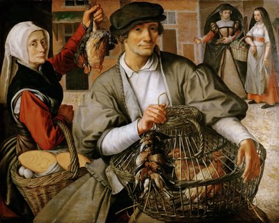 Scena Targowa, ok. 1560-65 (olej na drewnie) autorstwa Pieter Aertsen