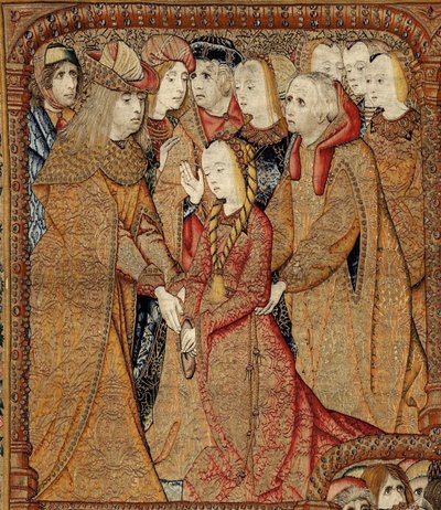Triumfy Matki Bożej lub Złote Wróble, ok. 1500-02 (gobelin) autorstwa Pieter (attr. to) Coecke van Aelst