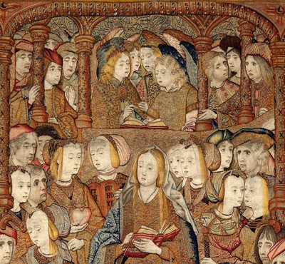 Triumfy Matki Bożej lub Złote Wróble, ok. 1500-02 (gobelin) autorstwa Pieter (attr. to) Coecke van Aelst