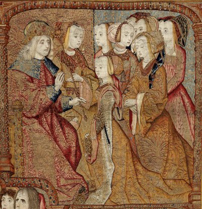 Triumfy Matki Bożej lub Złote Wróble, ok. 1500-02 (gobelin) autorstwa Pieter (attr. to) Coecke van Aelst