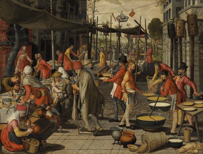 Przypowieść o uczcie weselnej. autorstwa Pieter Aertsen