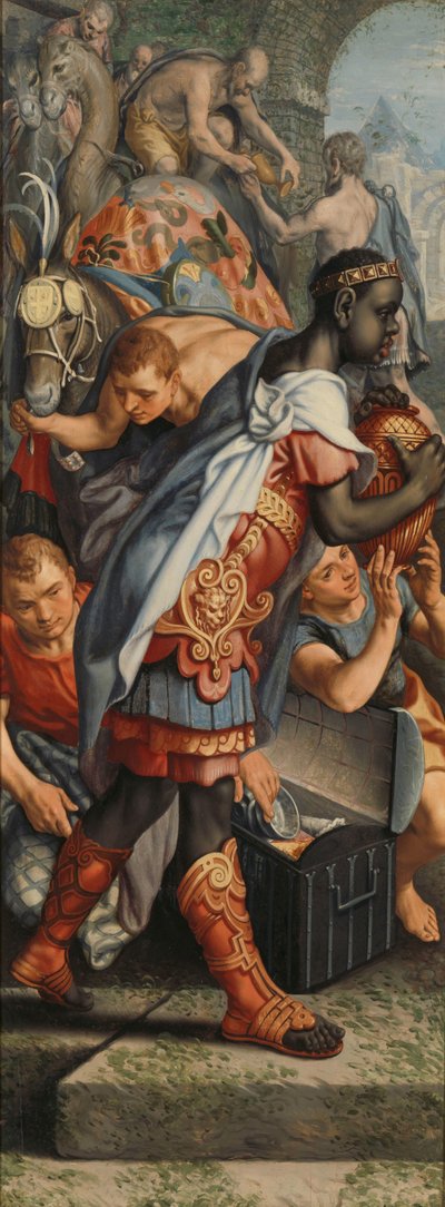 Skrzydło Ołtarza z Pokłonem Trzech Króli, na odwrocie Prezentacja w Świątyni autorstwa Pieter Aertsen