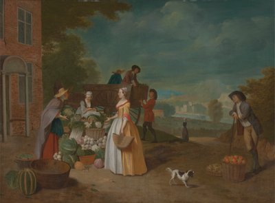 Sprzedawca warzyw autorstwa Pieter Angillis