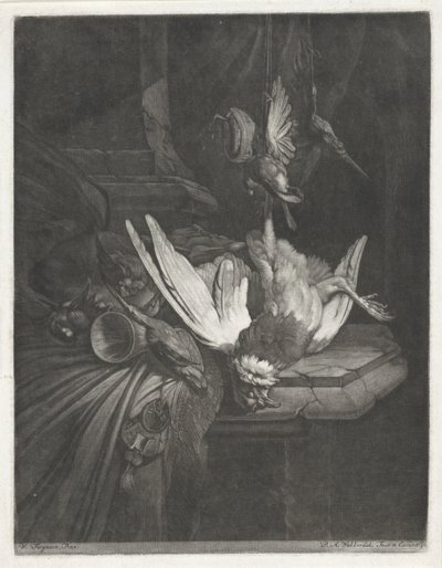 Martwa natura z drobiem autorstwa Pieter Anthony Wakkerdak