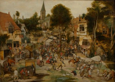 Jarmark Wiejski Kermis, przed 1565 rokiem. autorstwa Pieter Balten