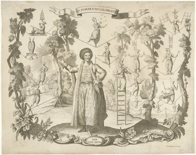 Akrobaci i linoskoczkowie autorstwa Pieter Balthasar Bouttats