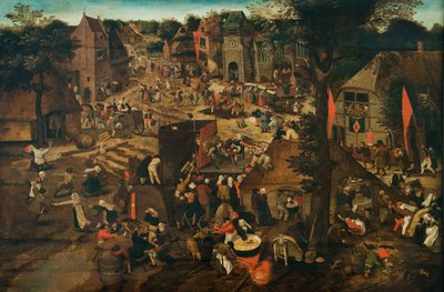 Jarmark wiejski (festiwal wiejski na cześć św. Huberta i św. Antoniego) autorstwa Pieter Breughel the Younger