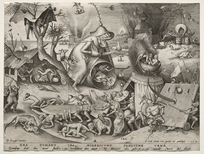 Siedem grzechów głównych: gniew autorstwa Pieter Bruegel