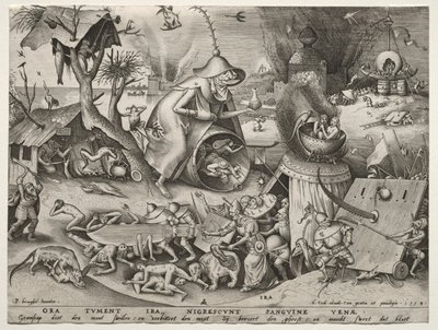 Siedem grzechów głównych: gniew. autorstwa Pieter Bruegel the Elder