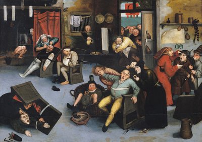 Wycinanie kamienia szaleństwa lub operacja na głowie autorstwa Pieter Bruegel the Elder