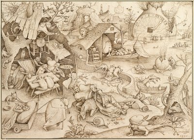 Desidia (leniwiec), 1557 autorstwa Pieter Bruegel the Elder