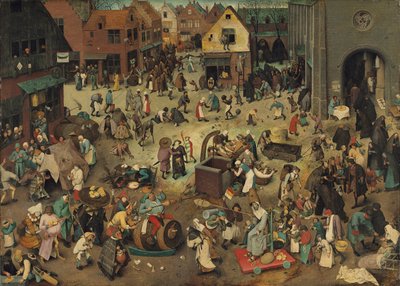 Niemiecki: Kampf zwischen Fasching und Fasten Walka między karnawałem a postem autorstwa Pieter Brueghel the Elder