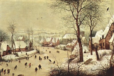 Zimowy krajobraz z pułapką na ptaki autorstwa Pieter Brueghel the Elder