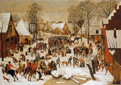 Zimowa scena z masakrą niewinnych autorstwa Pieter Brueghel the Younger