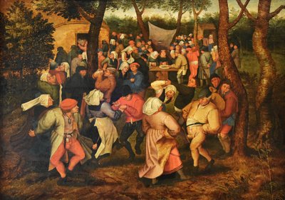 Niderlandzki: Chłopski taniec weselny autorstwa Pieter Brueghel the Younger