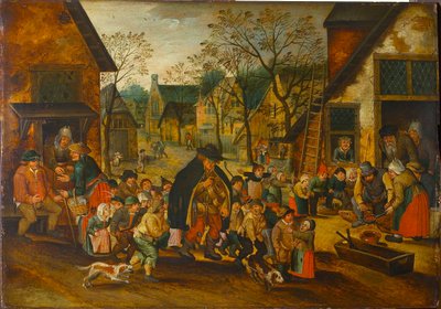 Ślepy gracz liry korbowej, c. 1610. autorstwa Pieter Brueghel the Younger