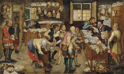 Płatność dziesięciny (The Country Lawyer) autorstwa Pieter Brueghel the Younger