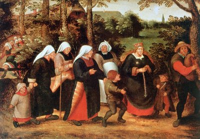 Procesja Oblubienicy, ok. 1584-1638 autorstwa Pieter Brueghel the Younger