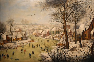 Pejzaż zimowy z pułapką na ptaki autorstwa Pieter Brueghel the Younger