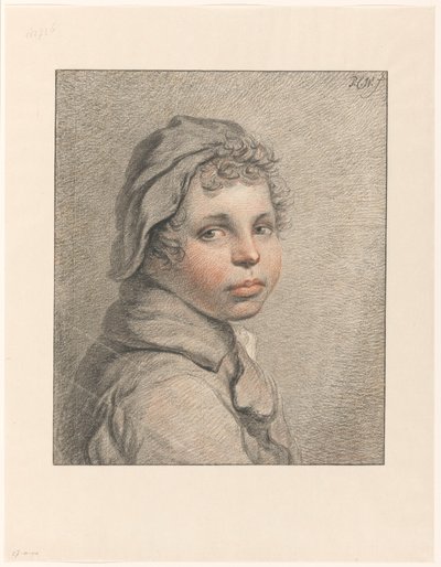 Studiuj głowę chłopca autorstwa Pieter Christoffel Wonder (signed by artist)