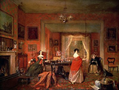 Trzy panie we wnętrzu salonu autorstwa Pieter Christoffel Wonder