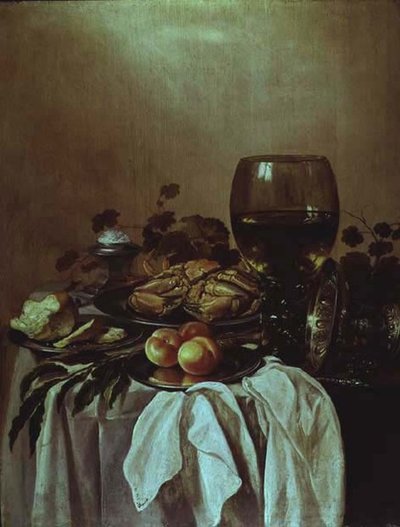 Martwa natura z krabem autorstwa Pieter Claesz