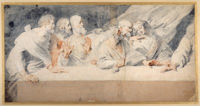 Ostatnia Wieczerza Leonarda da Vinci (czerwone i czarne kredki na papierze) autorstwa Pieter Claesz Soutman