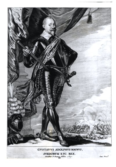 Portret Gustawa Adolfa Wielkiego, króla Szwedów (1592-1632), 1650 autorstwa Pieter Claesz Soutman