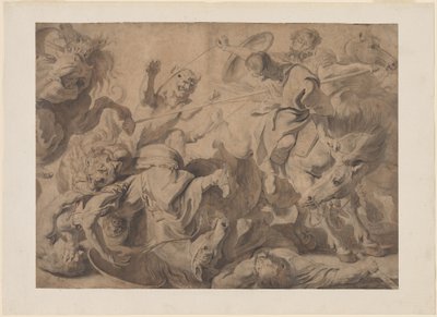 Polowanie na lwa autorstwa Pieter Claesz Soutman and Sir Peter Paul Rubens