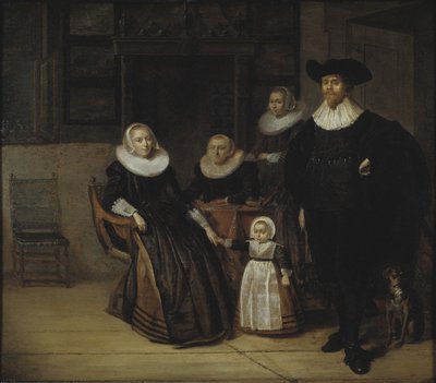 Portret rodziny, 1661 autorstwa Pieter Codde