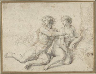 Jesień, Adam i Ewa autorstwa Pieter Coecke van Aelst (I)