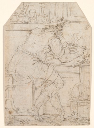 Rzemieślnik w pracy autorstwa Pieter Coecke van Aelst