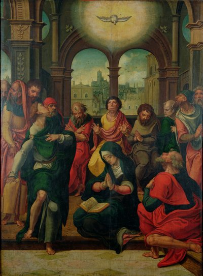 Zstąpienie Ducha Świętego autorstwa Pieter Coecke van Aelst