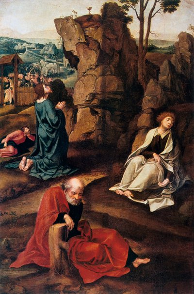 Agonia w ogrodzie, 1527-1530. autorstwa Pieter Coecke van Aelst