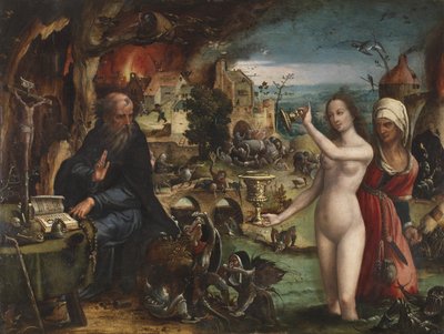 Kuszenie św. Antoniego autorstwa Pieter Coecke van Aelst