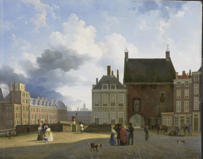 Brama Więzienna i Miejsce, Haga autorstwa Pieter Daniel van der Burgh