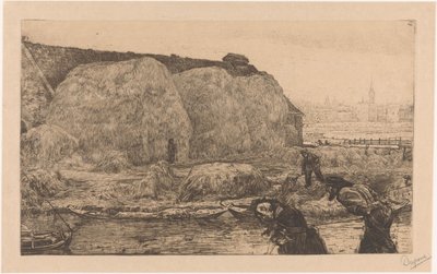 Farma z odłamkami siana na Jaagpad w Amsterdamie autorstwa Pieter Dupont (signed by artist)
