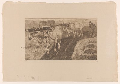 Cztery orki woły autorstwa Pieter Dupont (signed by artist)