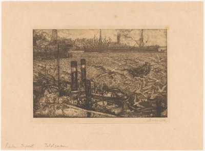 Port z holownikami w Rotterdamie autorstwa Pieter Dupont